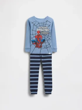 Pyjamas-set i ekologisk borstad bomull med Spider-Man-motiv för Baby & Småbarn