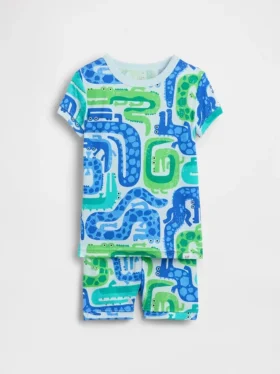 Pyjamas-set i kort modell för Baby & Småbarn i ekologisk borstad bomull