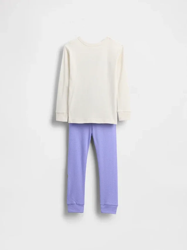 Pyjamas-set i mjuk, borstad ekologisk bomull för Baby & Småbarn