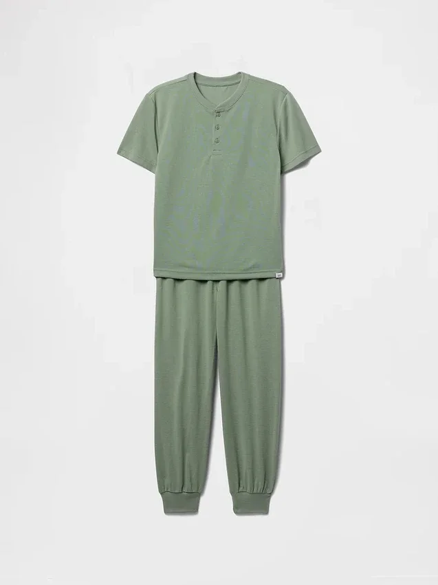 Pyjamas-set med joggingsbyxor i återvunnet material för barn