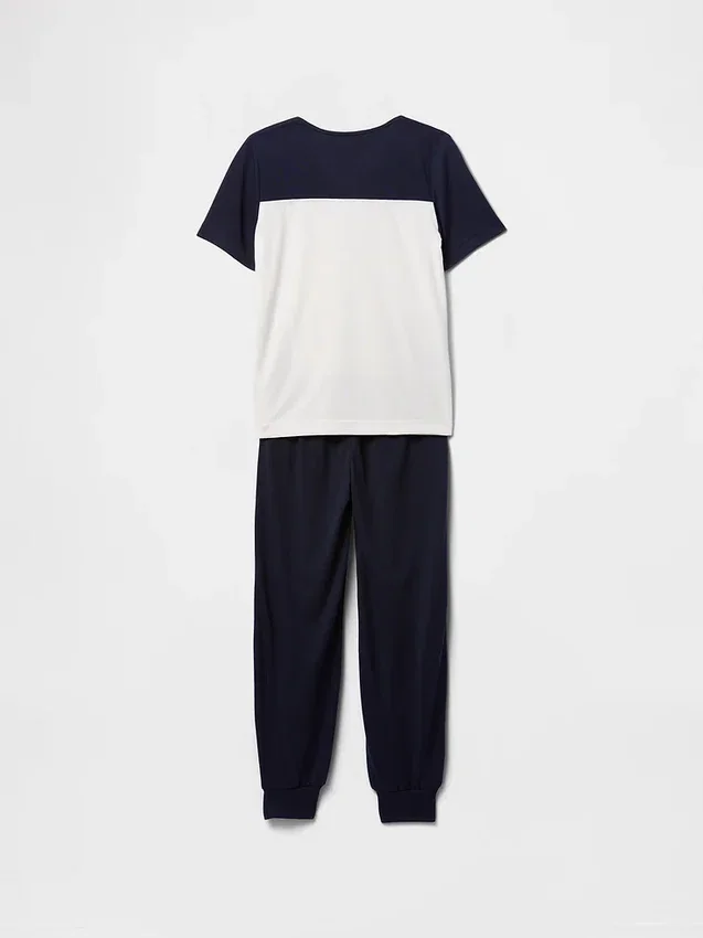 Pyjamas-set med joggingsbyxor i återvunnet material för barn