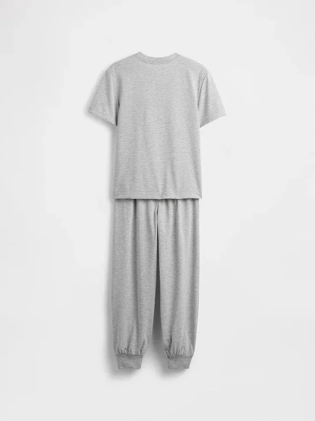 Pyjamas-set med joggingsbyxor i återvunnet material för barn
