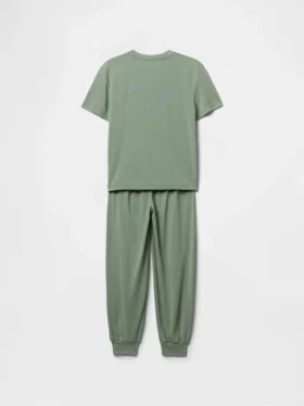 Pyjamas-set med joggingsbyxor i återvunnet material för barn