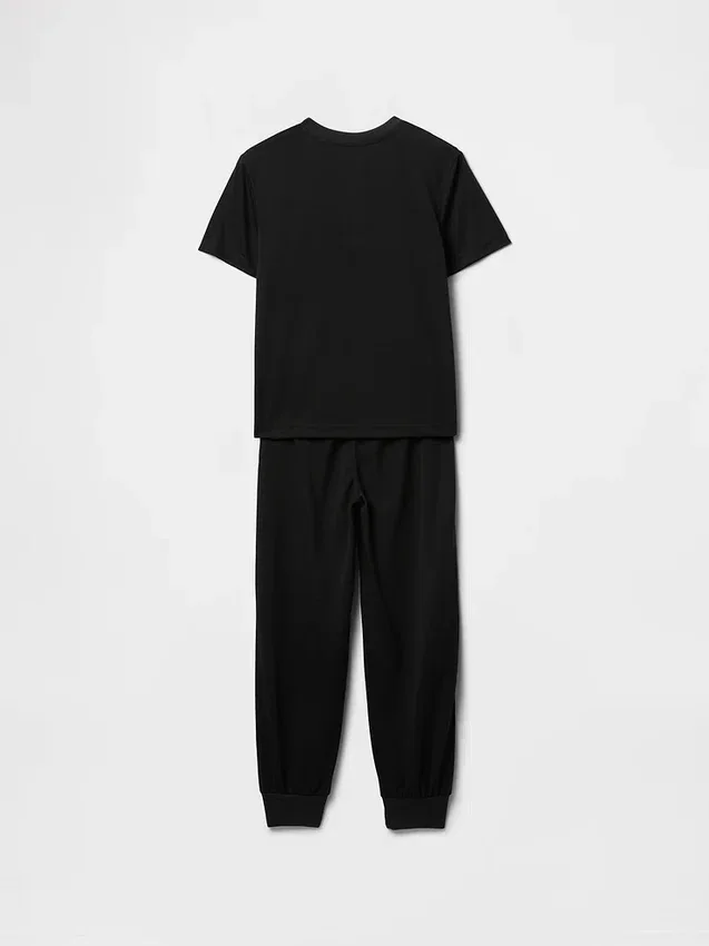 Pyjamas-set med joggingsbyxor i återvunnet material för barn