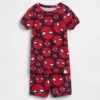 Pyjamas-set med korta Shorts i ekologisk borstad bomull från Marvel för Baby & Småbarn