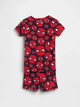 Pyjamas-set med korta Shorts i ekologisk borstad bomull från Marvel för Baby & Småbarn