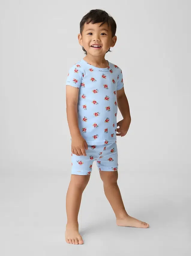Pyjamas-set med shorts för Baby & Småbarn i ekologisk borstad bomull från Brannan Bear