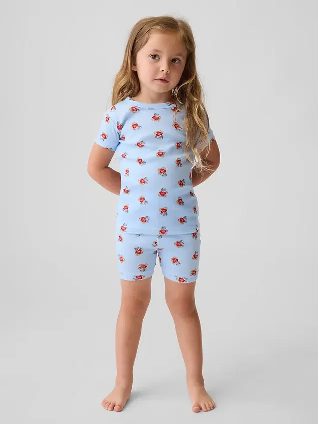 Pyjamas-set med shorts för Baby & Småbarn i ekologisk borstad bomull från Brannan Bear