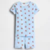 Pyjamas-set med shorts för Baby & Småbarn i ekologisk borstad bomull från Brannan Bear