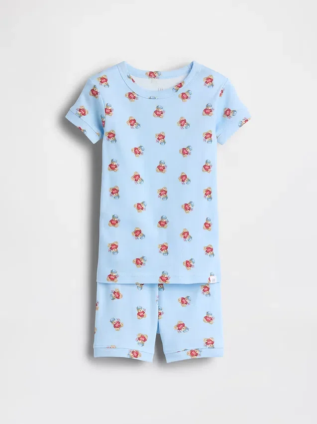 Pyjamas-set med shorts för Baby & Småbarn i ekologisk borstad bomull från Brannan Bear