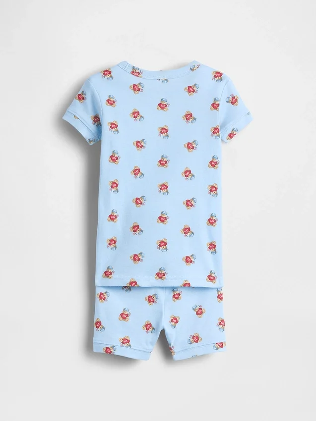 Pyjamas-set med shorts för Baby & Småbarn i ekologisk borstad bomull från Brannan Bear
