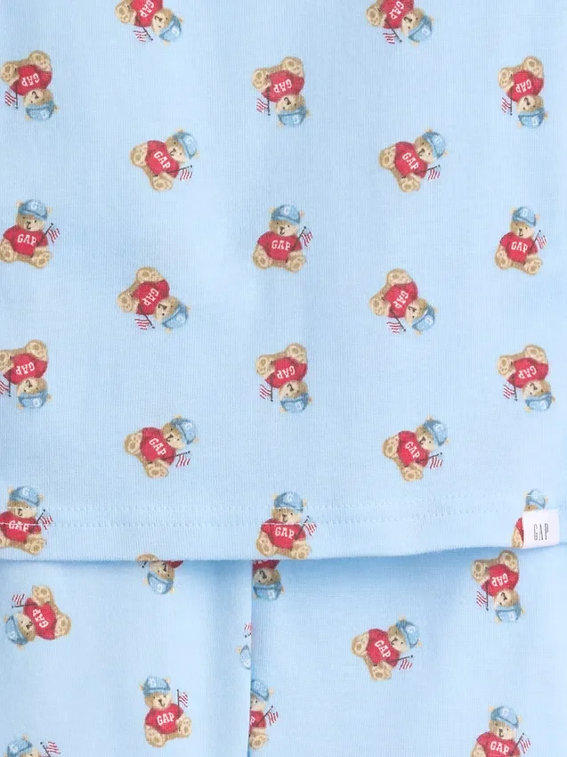 Pyjamas-set med shorts för Baby & Småbarn i ekologisk borstad bomull från Brannan Bear