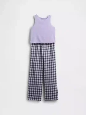 Pyjamas-set med återvunnen linne för barn