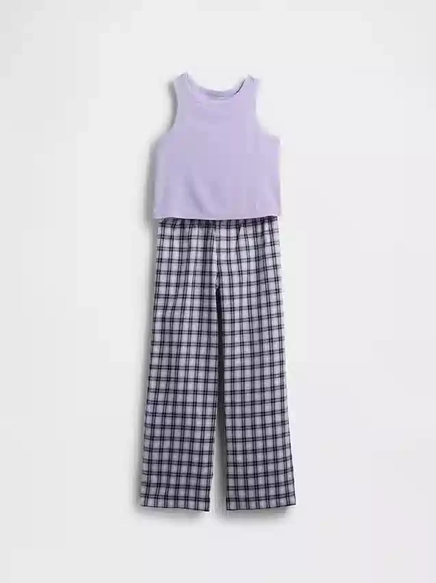 Pyjamas-set med återvunnen linne för barn