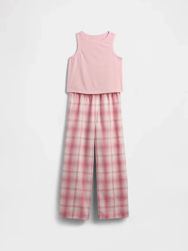 Pyjamas-set med återvunnen linne för barn