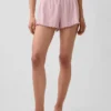 Pyjamas-Shorts i pointelle med vågig fåll