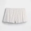 Pyjamas-Shorts i pointelle med vågig fåll