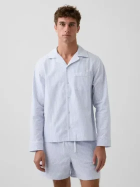 Pyjamas skjorta i avslappnad passform