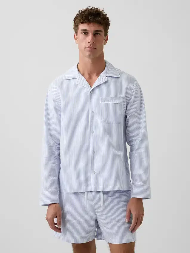 Pyjamas skjorta i avslappnad passform