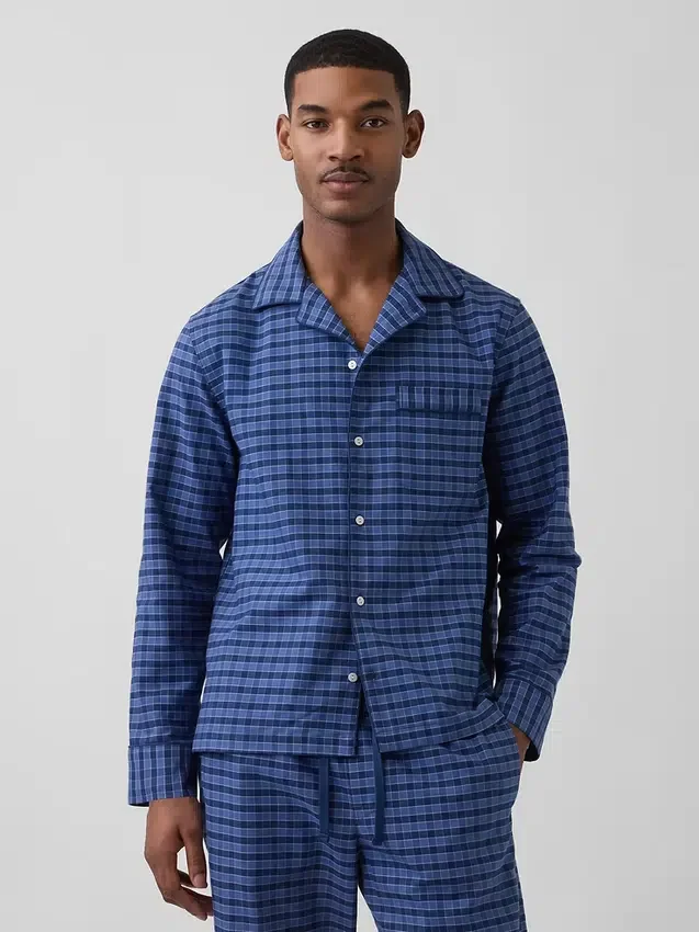 Pyjamas skjorta i avslappnad passform