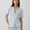 Pyjamas skjorta i poplin