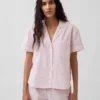Pyjamas skjorta i poplin