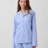Pyjamas skjorta i poplin