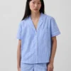 Pyjamas skjorta i poplin