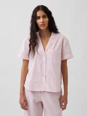 Pyjamas skjorta i poplin