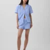 Pyjamas skjorta i poplin