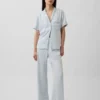 Pyjamas skjorta i poplin