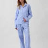 Pyjamas skjorta i poplin