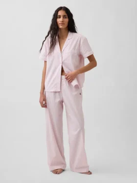 Pyjamas skjorta i poplin