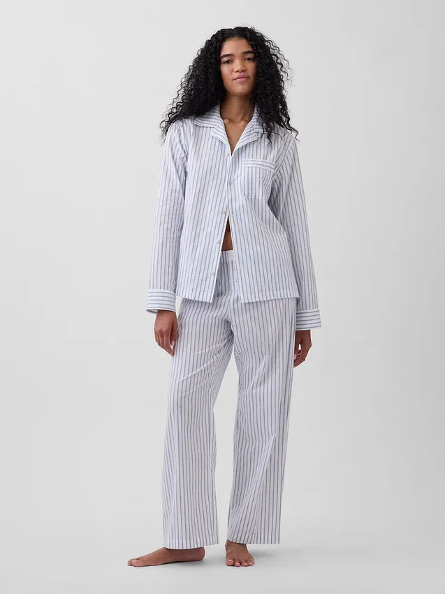 Pyjamasbyxor i poplin