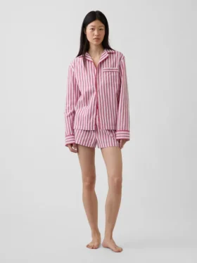 Pyjamas skjorta i poplin