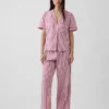 Pyjamas skjorta i poplin