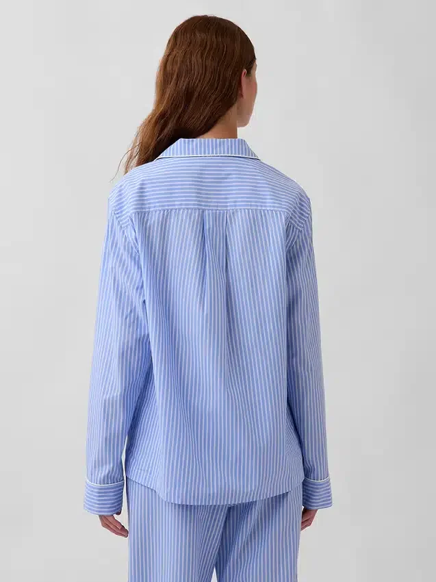 Pyjamas skjorta i poplin