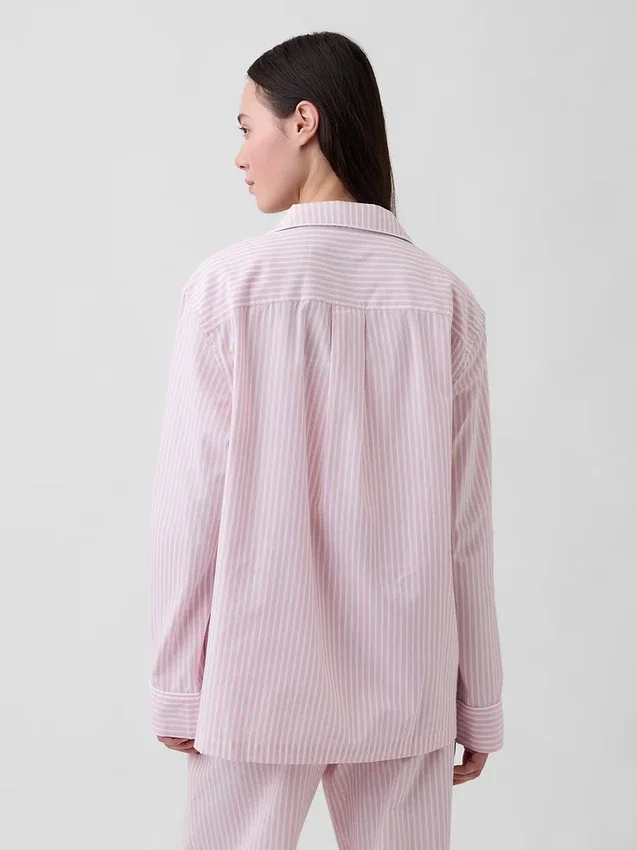 Pyjamas skjorta i poplin