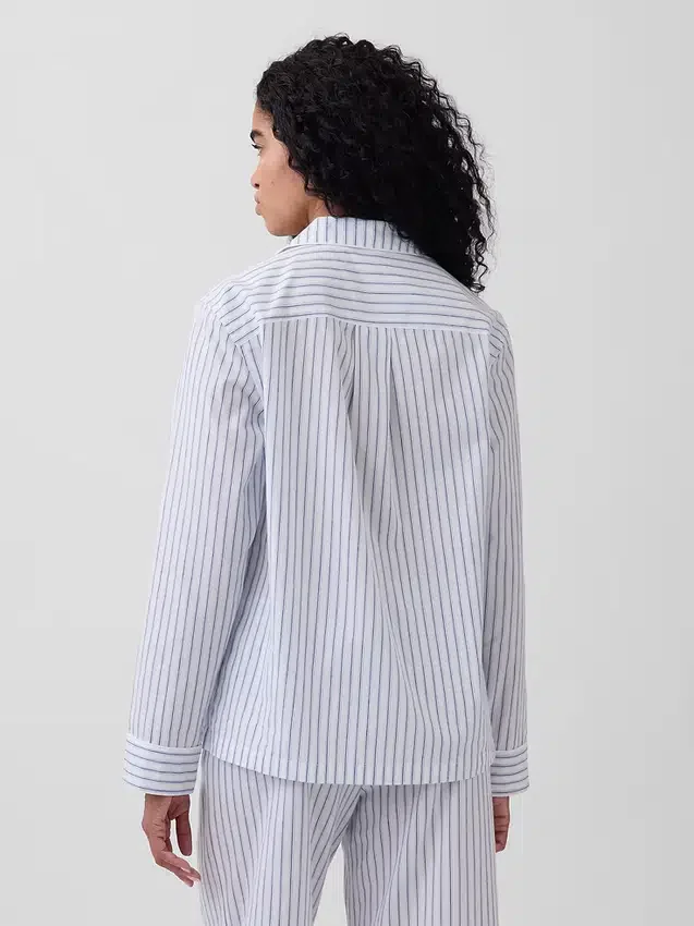 Pyjamas skjorta i poplin