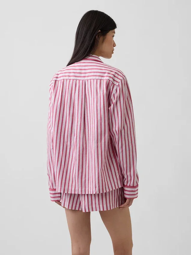 Pyjamas skjorta i poplin