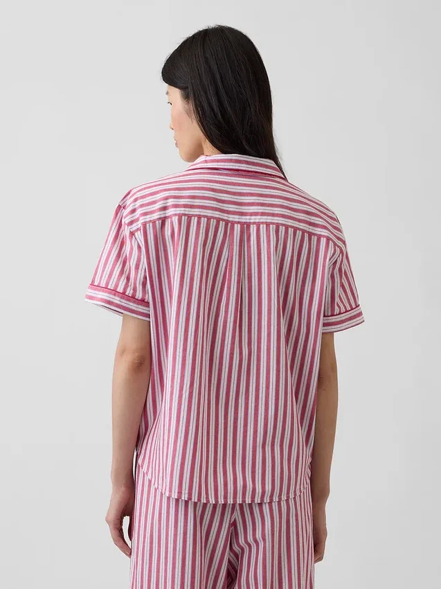 Pyjamas skjorta i poplin