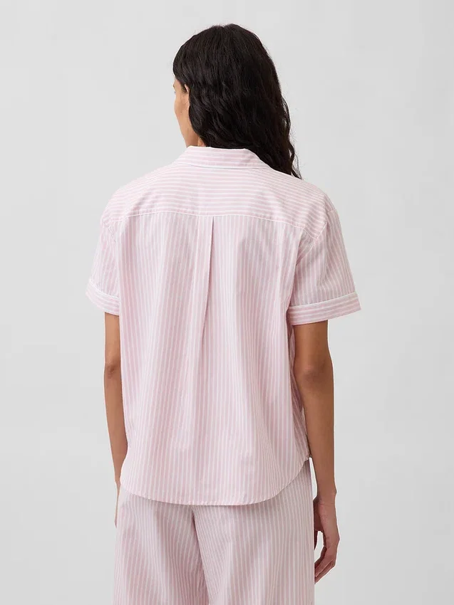 Pyjamas skjorta i poplin