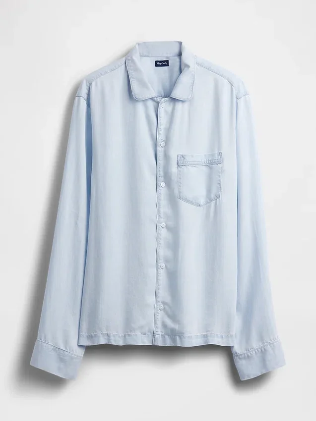 Pyjamas skjorta i poplin