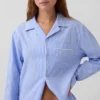 Pyjamas skjorta i poplin