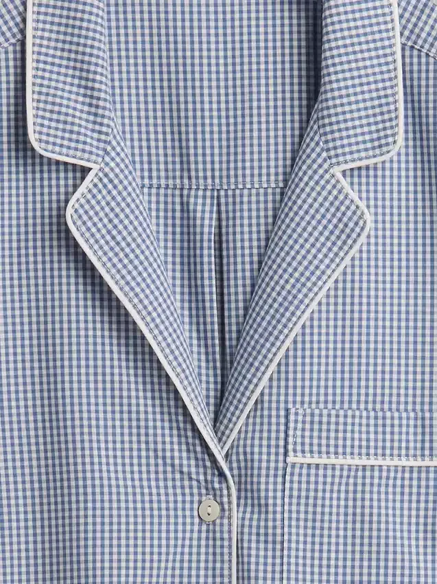 Pyjamas skjorta i poplin