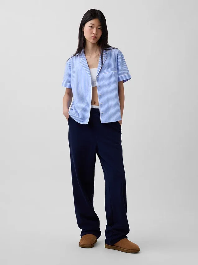 Pyjamas skjorta i poplin