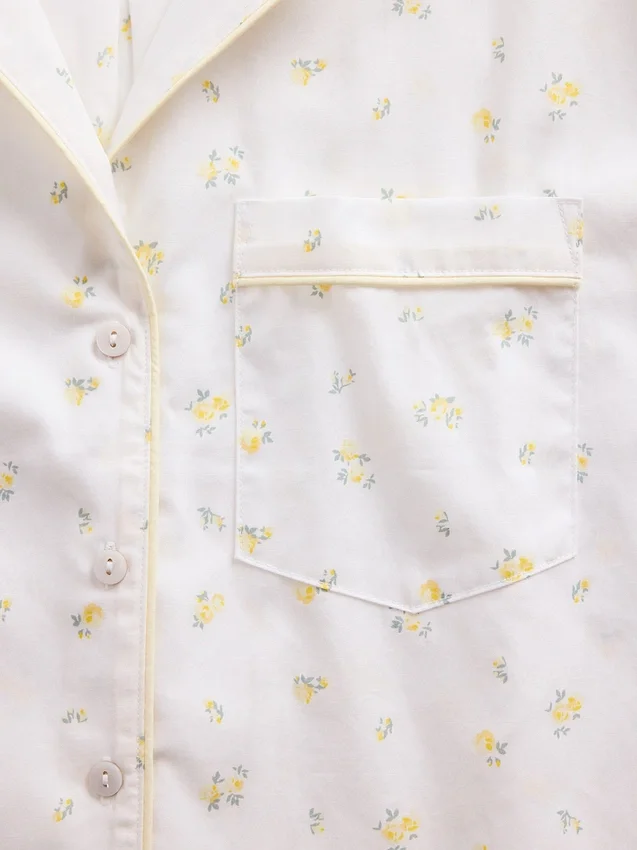Pyjamas skjorta i poplin