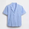 Pyjamas skjorta i poplin