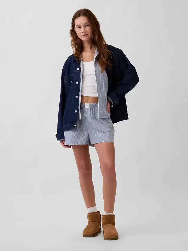 Pyjamas skjorta i poplin