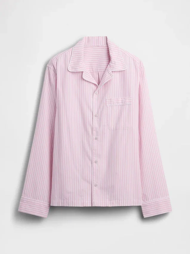 Pyjamas skjorta i poplin